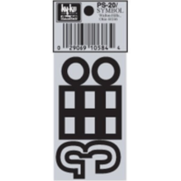 Hy-Ko Symbol Reflective 3-1/4In Vnyl PS-20/SYMB